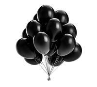 SimpleWild Premium 10-Inch Black Balloons - Large & Durable, Helium-Quality Latex for Birthday Decoration, Halloween, Balloon Arch Kit, Baby Showers, Weddings, and Celebrations - Pack of 30