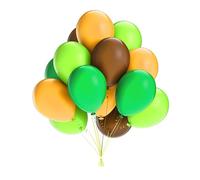 SimpleWild Premium 10-Inch Coffee Brown, Green, Light Green, Light Orange Balloons Mix - Large & Durable, Helium-Quality Latex Ballon for Birthday Decoration, Balloon Arch Kit - Pack of 50