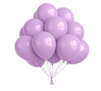 SimpleWild Premium 10-Inch Lilac Pastel Purple Balloons - Large & Durable, Helium-Quality Latex for Birthday Decoration, Balloon Arch Kit, Baby Showers, Weddings, and Celebrations - Pack of 30