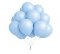 SimpleWild Premium 10-Inch Pastel Blue Balloons - Large & Durable, Helium-Quality Latex for Birthday Decoration, Balloon Arch Kit, Baby Showers, Weddings, and Celebrations - Pack of 30