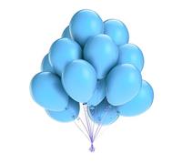 SimpleWild Premium 12-Inch Baby Blue Balloons - Large, Strong & Durable, Helium-Quality Latex for Birthday Decoration, Balloon Arch Kit, Baby Showers, Weddings, Gender Reveal - Pack of 30