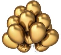 SimpleWild Premium 12-Inch Metallic Gold Balloons, Pack of 30 | Shiny Thick Baloons Chrome Gold Finish for Birthday Party Decoration, Baby Showers, Gender Reveal | Helium and Air Compatible Ballons