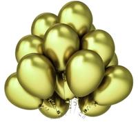 SimpleWild Premium 12-Inch Metallic Pistachio Gold Balloons, Pack of 30 | Shiny Thick Baloons Chrome Finish for Birthday Party Decoration, Baby Showers, Wedding | Helium and Air