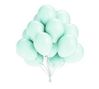 SimpleWild Premium 12-Inch Mint Green Balloons - Large & Durable, Helium-Quality Latex for Birthday Decoration, Balloon Arch Kit, Baby Showers, Weddings, and Celebrations - Pack of 30