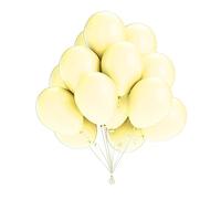 SimpleWild Premium 12-Inch Pastel Yellow Balloons - Large & Durable, Helium-Quality Latex for Birthday Decoration, Balloon Arch Kit, Baby Showers, Weddings, and Celebrations - Pack of 30