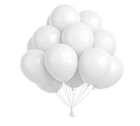 SimpleWild Premium 12-Inch White Balloons - Large & Durable, Helium-Quality Latex for Birthday Decoration, Balloon Arch Kit, Baby Showers, Weddings, and Celebrations - Pack of 30