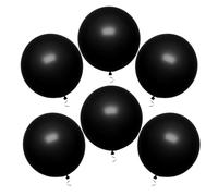SimpleWild Premium 18-Inch Black Balloons - Large & Durable, Helium-Quality Latex, Black Baloons for Birthday Parties, Baby Showers, Weddings, Gender Reveal and Celebrations - Pack of 8