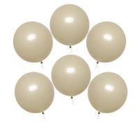 SimpleWild Premium 36-Inch Sand White Balloons - Large & Durable, Helium-Quality Latex, Sand White Balloons for Birthday Parties, Baby Showers, Weddings, Gender Reveal and Celebrations - Pack of 5