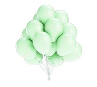 SimpleWild Premium 5-Inch Pastel Green Balloons - Large & Durable, Helium-Quality Latex for Birthday Decoration, Balloon Arch Kit, Baby Showers, Weddings, and Celebrations - Pack of 50