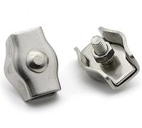 Simplex 3mm Steel Wire Grip Grips Clamp Clips Rope Cable (10)