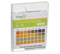 Simplex Health Paper Water pH Test Strips 0-14 Wide Range. High Range Duel Pad for Acid Alkaline Testing (100 Strips)