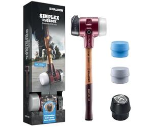 Simplex Plusbox Starter Kit, Simplex Soft Hammer D80, Rubber Composition with Base/Superplastic as Well as a TPE Soft and TPE Mid Impact Insert Plus Bottle Opener | 3027s025