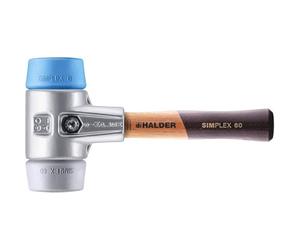 Simplex Soft TPE-Soft/TPE-mid 3113.062 Soft Hammer with Aluminium Housing and High-Quality Extra Short Wooden Handle Diameter 60 mm Handle Design Extra Short