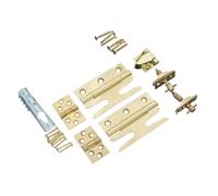 Simplex Swing System Kit for Sash Windows - Complete Fitting Set with Slotted Hinges, Cord Clutch, Baton Hinges & Cord Grip (Brass)