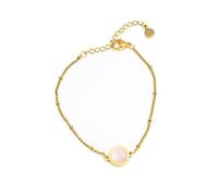 SIMPLÍ BASIC 18k Gold Plated Chain Bracelet with Natural Rose Quartz Stone | Chain Bracelet | Adjustable Bracelet | Friendship Bracelet | Good Luck | Handmade | Gifts for Women | Gift Box