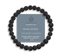 SIMPLÍ BASIC Natural Black Lava Healing Gemstone Bracelet 6mm Bead | Womens & Mens Bracelets | Grounding | Stress Relief | Inc Gift Box