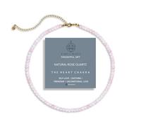 SIMPLÍ BASIC Natural Healing Gemstone 4mm Bead Necklace | Womens & Mens Beaded Fashion Jewellery | Inc Gift Box Friendship Gifts Birthday Jewelry (Rose Quartz)