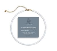 SIMPLÍ BASIC Natural Healing Gemstone 4mm Bead Necklace | Womens & Mens Beaded Fashion Jewellery | Inc Gift Box (Moonstone) | Valentines, Anniversary,Gifts for Her,Mother's Day