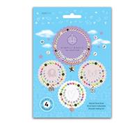 SIMPLÍ BASIC Natural Stone Affirmation Bracelet Making Kit - 4 Collectible Bracelets with Letter Beads & Matching Charms - DIY Jewellery Craft Kit for Kids & Teens 7+ - Fun & Positive Affirmation Gift