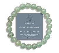 SIMPLÍ BASIC ORĀ Natural Green Aventurine Gemstone Crystal Bracelet 8mm Bead |Financial Success, Will Power & Confidence | Gemstone Beaded Bracelet Valentines Gifts