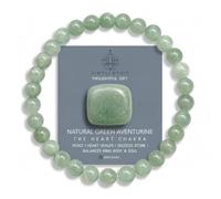 SIMPLÍ BASIC ORĀ Natural Green Aventurine Healing Gemstone Bracelet 6mm Bead & Stone | Womens & Mens Bracelets | Financial Success | Will Power | Confidence | Inc Gift Box