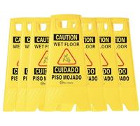 SIMPLI-MAGIC 24" Height Wet Floor Caution Signs, 6 Pack - Double-Sided, Bilingual & Foldable Safety Warning Sign - Commercial Grade, Yellow