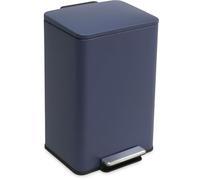 Simpli-Magic 50 Liter / 13.2 Gallon Soft-Close, Smudge Resistant Trash Can with Foot Pedal and Built in Filter- Blue