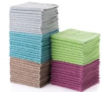 Simpli-Magic 79148 Cotton Washcloths, 50 Pack, Multi Color Towel Set