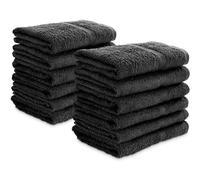 Simpli-Magic 79178 Cotton Hand Towels, 16"x27", Black, Not Bleach Proof, 12 Count
