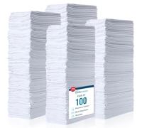Simpli-Magic Cotton Shop Towels, Commercial Grade White, 100 Pack, Size: 14" x 12"