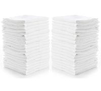 Simpli-Magic Pack of 40 White Cotton Face Cloths 12" x 12" 79155
