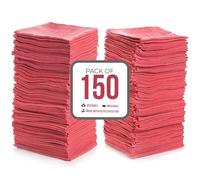 Simpli-Magic Premium Shop Towels 14”x12”, Commercial Grade Red, 150 Pack