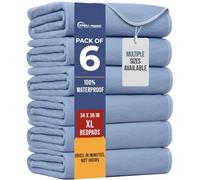 SIMPLI-MAGIC Washable Underpads, 34"x36" (Pack of 6) - Heavy Absorbency Reusable Bedwetting Incontinence Pads for Kids,Adults,Elderly,and Pets - Waterproof Protective Pad for Bed,Couch,Sofa,Floor