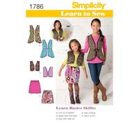 Simplicity 1786Learn to Sew Child's & Girls' Sportswear, Paper, White, K5 (7-8-10-12-14)