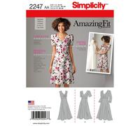 Simplicity Amazing Fit Women's Dress Sewing Pattern, 2247
