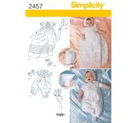 Simplicity 2457Babies' Special Occasion, Paper, Multicoloured, A (XXS-XS-S-M)