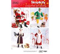 Simplicity Sewing Pattern 2542, Size BB (L, XL): Santa Claus, Father Christmas, Elf, Mrs. Claus