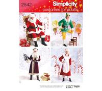 Simplicity 2542Adult Costumes, Paper, White, BB (L-XL)