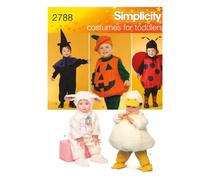 Simplicity 2788Toddler Costumes, Paper, White, A (1/2,1,2,3,4)