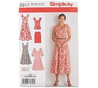 Simplicity 2917Women's & Plus Size Dresses, Paper, White, BB (20W-28W)
