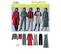 Simplicity 4789Women's & Plus Size Smart and Casual Wear, Paper, White, AA (10 12 14 16 18)