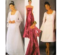 Simplicity 5246 Wedding Gown Pattern Womens, Coat with Train, Jacket 6 to 12 Brides Maid Prom Evening Dress