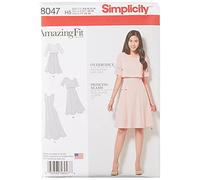 Simplicity 8047H5 Amazing Fit Misses Slim Dress in Average and Curvy Fit Sewing Pattern, Paper