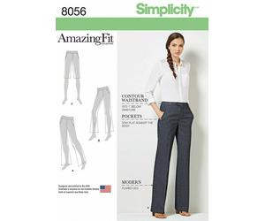 SIMPLICITY 8056 LADIES TROUSERS & SHORTS Sewing Pattern Sizes 10-18 & 20W-28W