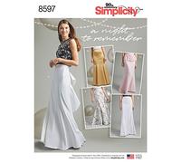 Simplicity 8597Pattern 8597 Women's Special Occasion Skirts, Paper, White, AA (8-10-12-14-16)