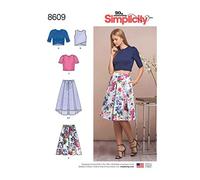 Simplicity 8609Pattern 8609 Women’s Skirts and Knit Tops, p5 (12-14-16-18-20)