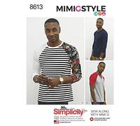 Simplicity 8613Pattern 8613 Men's Knit Top by Mimi G, Paper, White, A (XS-S-M-L-XL)