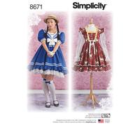 SIMPLICITY 8671 MISSES LOLITA COSPLAY COSTUMES Sewing Pattern Sizes 4-12 & 12-20