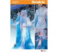 SIMPLICITY Sewing Pattern S8971 Misses' Fantasy Costume, Paper, White, Various