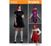 SIMPLICITY Sewing Pattern S9006 Misses' Halloween Costumes, Paper, White, Various